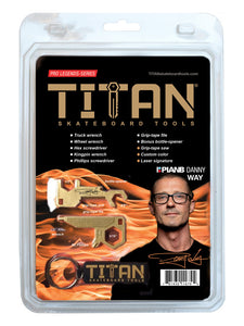 Danny Way, the legendary co-founder of Plan B Skateboards and DC skate shoes releases TITAN Skateboard Tools gold Legends Series